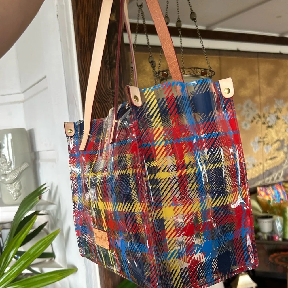 Unique DOONEY & Bourke NWOT Plaid CLEAR Tote Bag - Picture 2 of 6